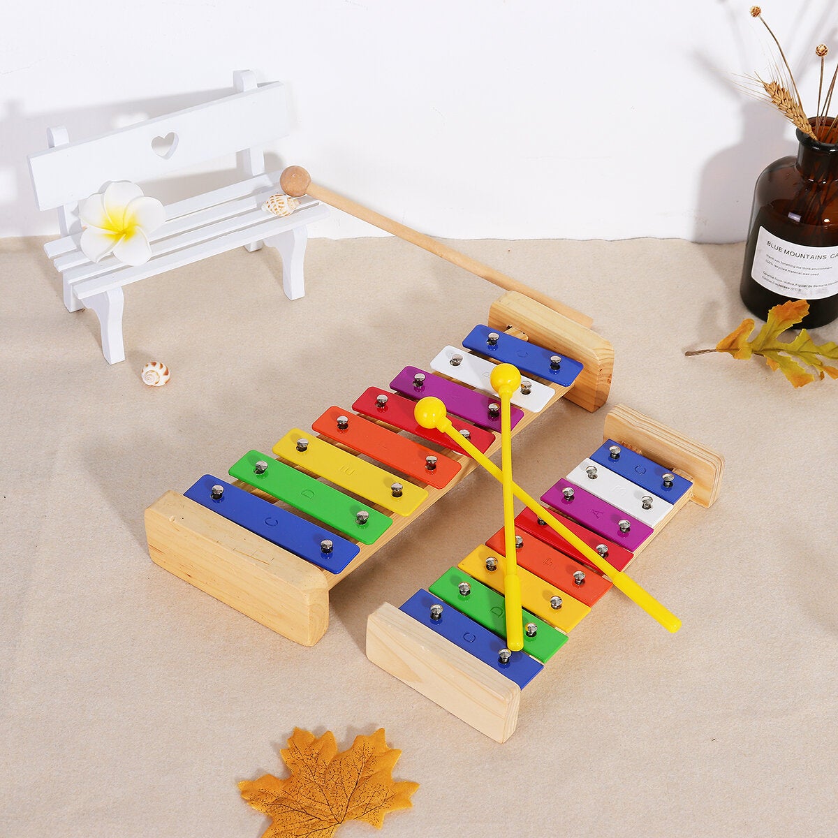 8 Notes Wooden Xylophone Education Musical Toy for Children