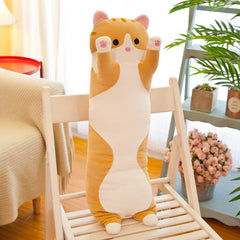 110/130cm Cute Plush Cat Doll Soft Stuffed Pillow Doll Toy for Kids