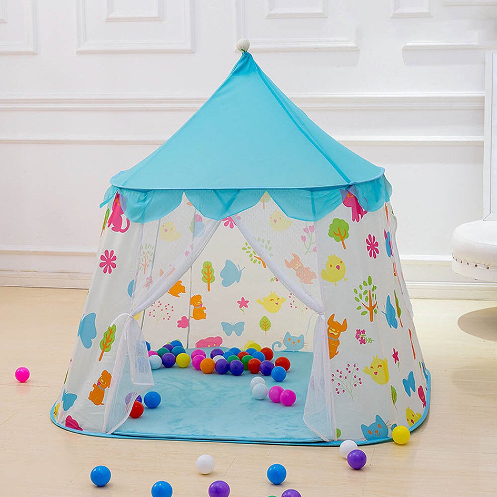 Kid Princess Castle Tent Portable Folding Children's Tents Baby Outdoors Play House for Infant Indoors Room Toddler Game Tent