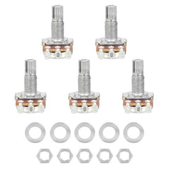 5pcs Guitar Potentiometer A500k 16mm Base Audio Tone Switch Bass Accessory Part