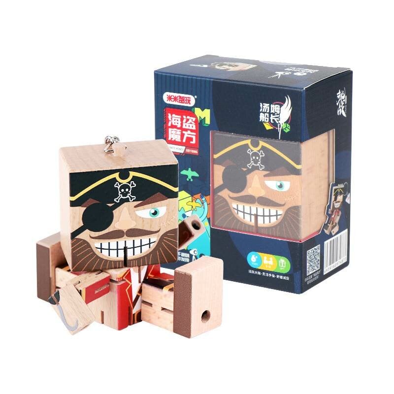 Mini Multi-function Puzzle Wooden Variety Pirates Novelties Cube Toys for Gift
