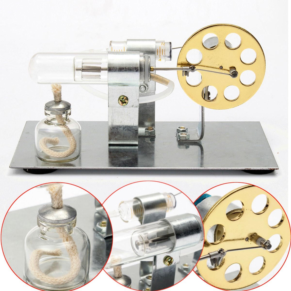 Mini Hot Air Stirling Engine Model Engine Model DIY Science Toy
