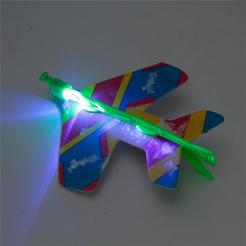 LED Light Plane DIY Model Arrow Rocket Flying Toy Party Gift Elastic