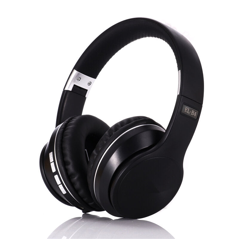 Wireless bluetooth 5.0 Headphones 40mm Drivers Low Latency FM Radio TF Card AUX-In Foldable Head-Mounted Headset with Mic