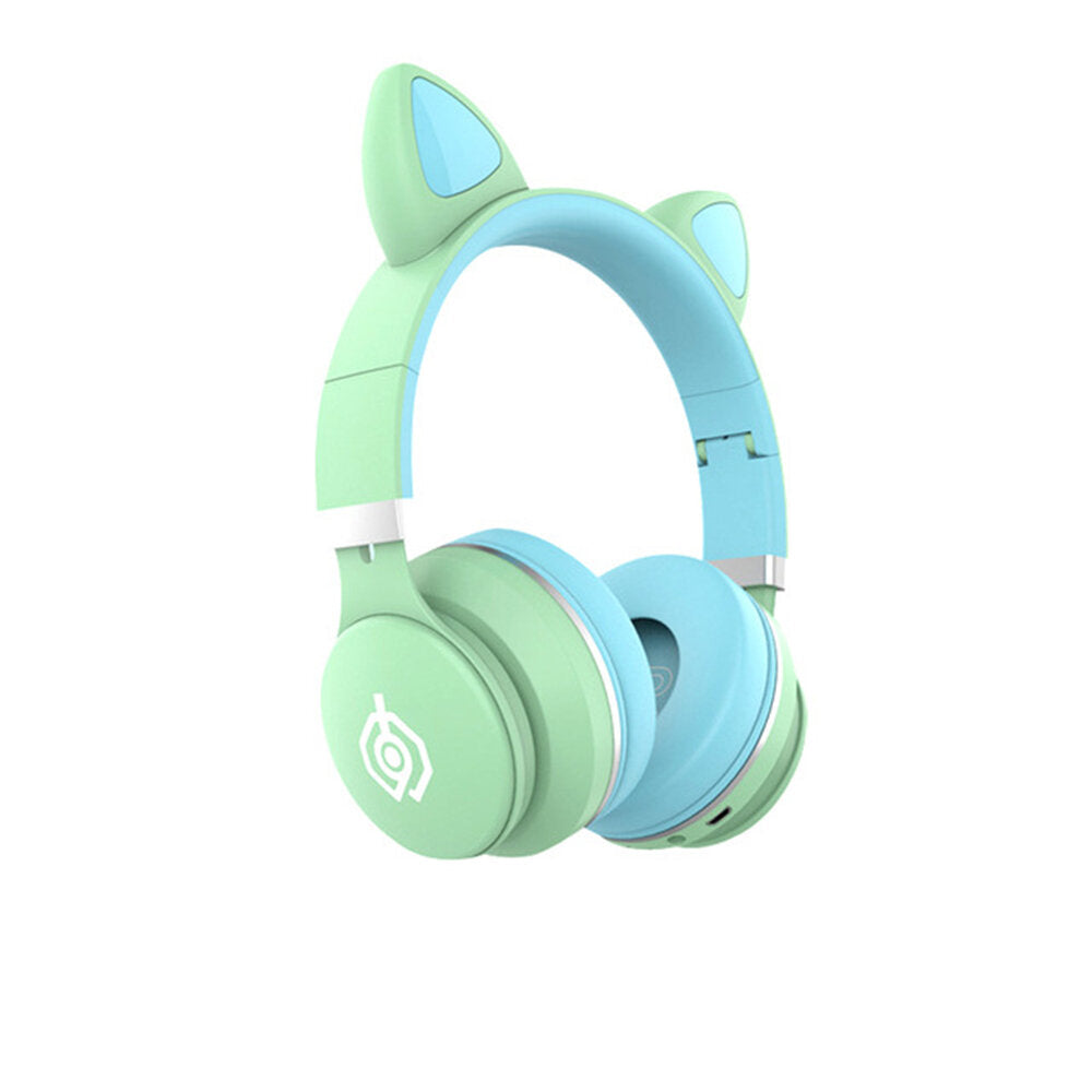 LED Over-Ear Headphones Noise Cancelling Headset bluetooth 5.0 Wireless Kids Headset Support TF Card 3.5mm Plug With Mic