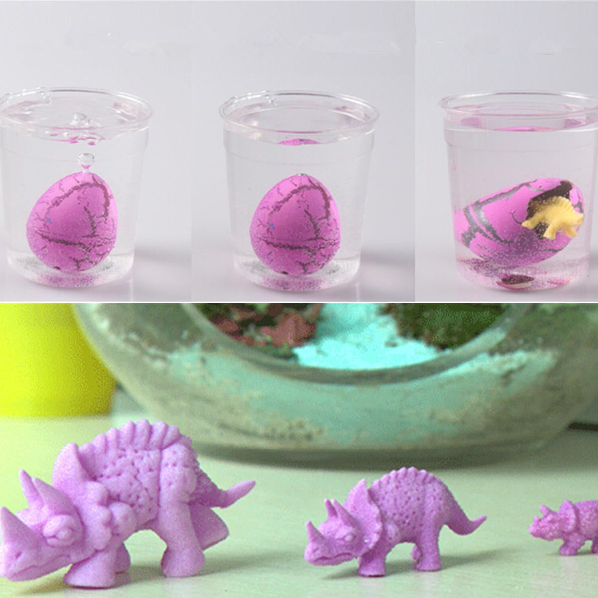 5 Pcs Best Hatching Growing Dinosaur Dino Eggs Add Water Magic Cute Kids Toy