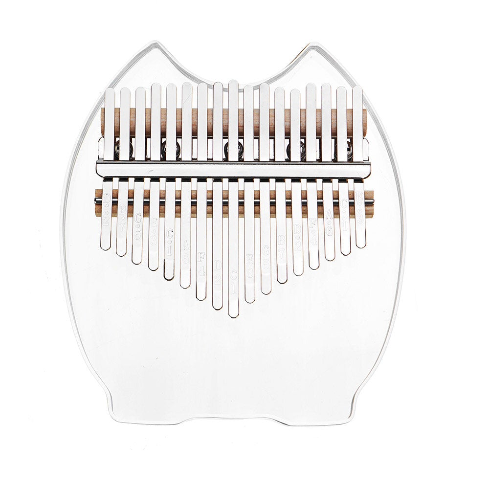 17 Tone Kalimba Rainbow Crystal Transparent Thumb Piano 5 Styles