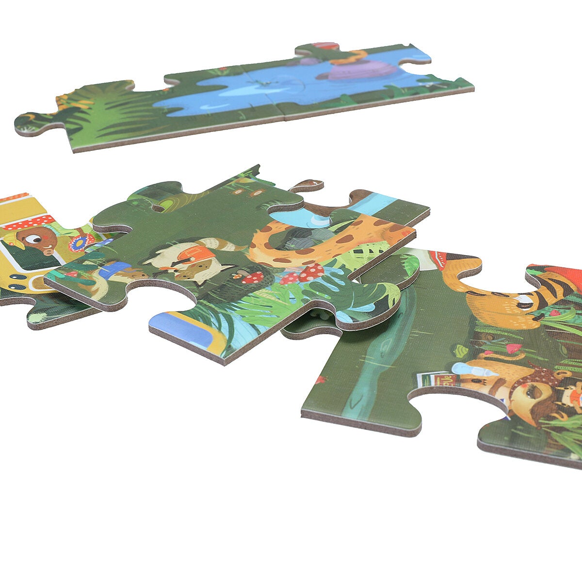 48/140 Pcs Paper Rainforest Science Laboratory Puzzle Parent-child Educational Toy Set for Kids Gift
