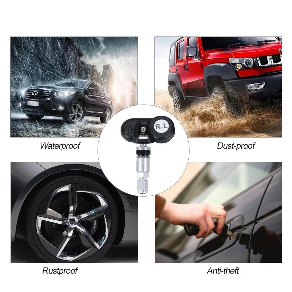 Car TPMS Tire Pressure Digital Solar Energy Monitoring System Auto Security with 4 Internal Sensors