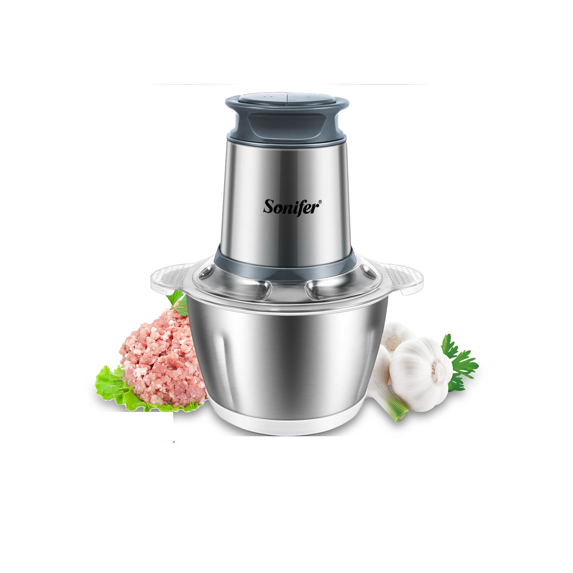 2 Speeds Stainless Steel Electric Vegetable and Meat Grinder