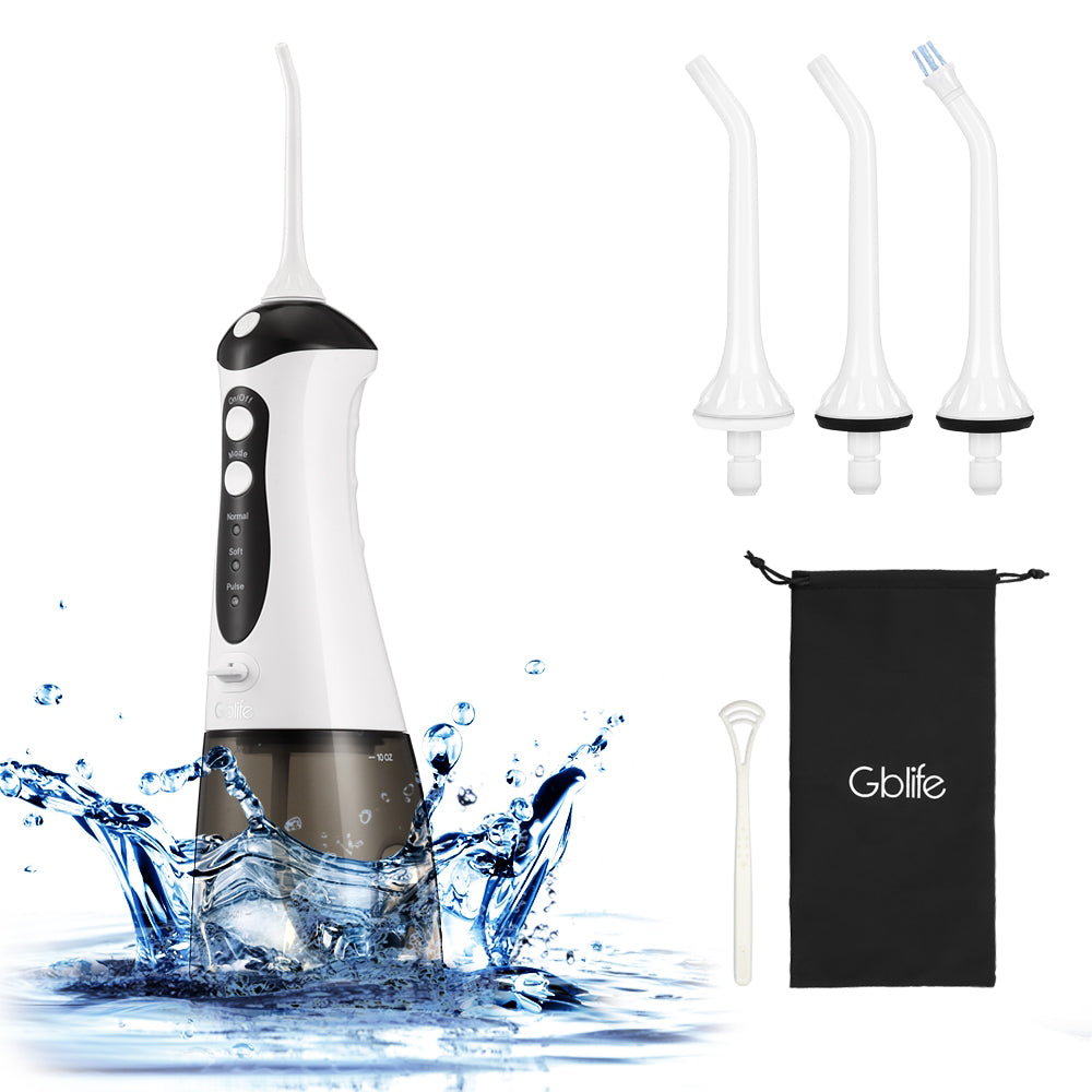 300ML Portable Cordless Water Flosser Oral Irrigator For Travel WHITE - JustgreenBox
