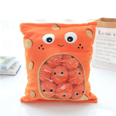 Orange Cheesy Stuffed Plush Soft Puffs Dolls Toy for Baby Gift