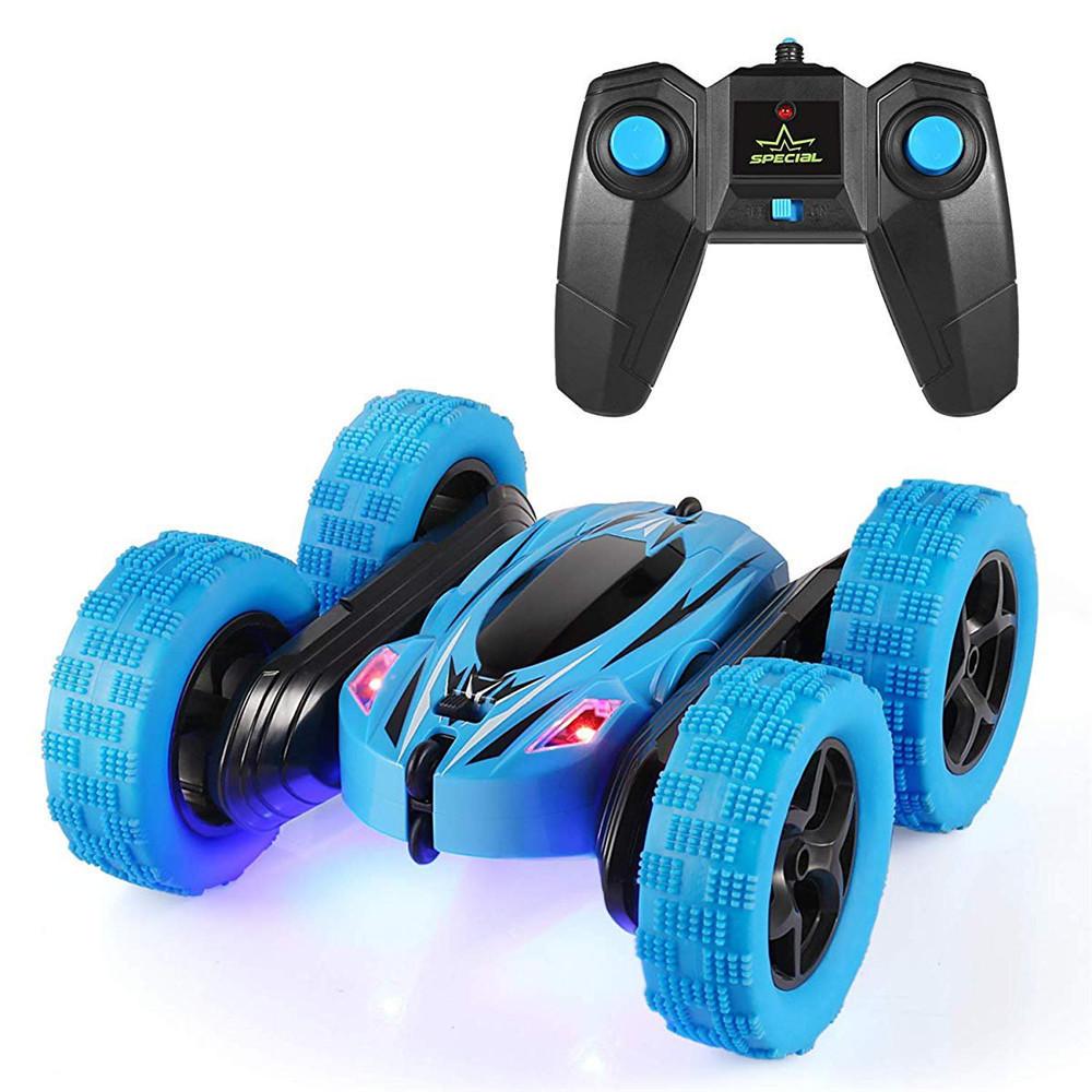 2.4G 4WD Double-Sided Stunt Rc Car 360 Rotation W/ LED Light Toy