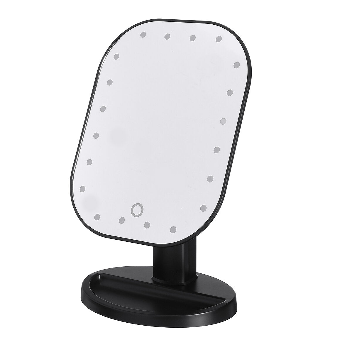 Battery Powered 20 LED Makeup Mirror Light Desktop Home Touch Screen 180 Adjustable Angle Mirror
