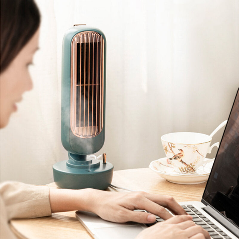 Three Wind Speeds Multi-functional Fan Humidifier 2-in-1 USB Mini Spray Fan Portable All-in-one Humidifying Fan