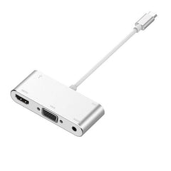 5 In 1 HUB Adapter Type C To HDTVVGAUSB 3.0USB-C3.5mm Jack Adapter Converter For Macbook Laptop Air Pro Huawei P30 P40