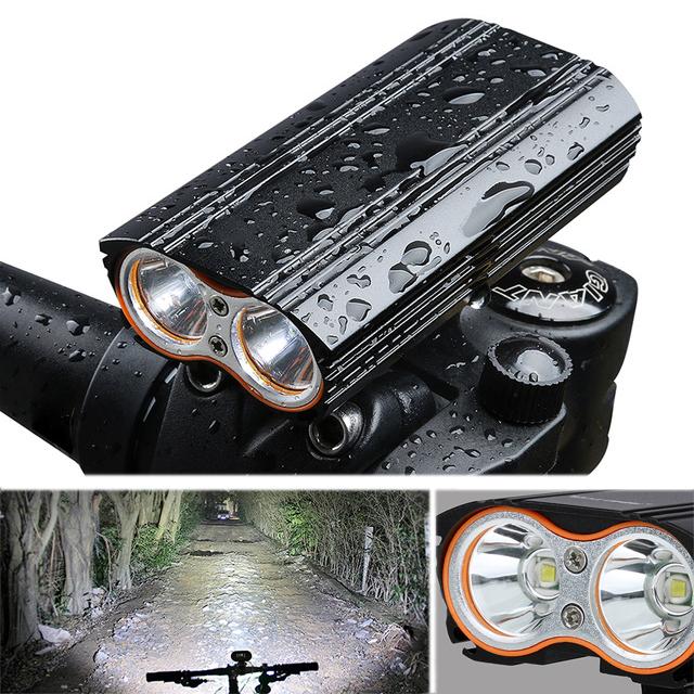 150° Large Floodlight Bicycle Headlight 4 Modes with USB Rechargeable