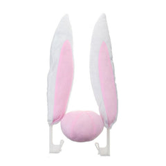 Christmas Home Car Decoration Pink Rabbit Ears Ornament Toys For Kids Children Gift