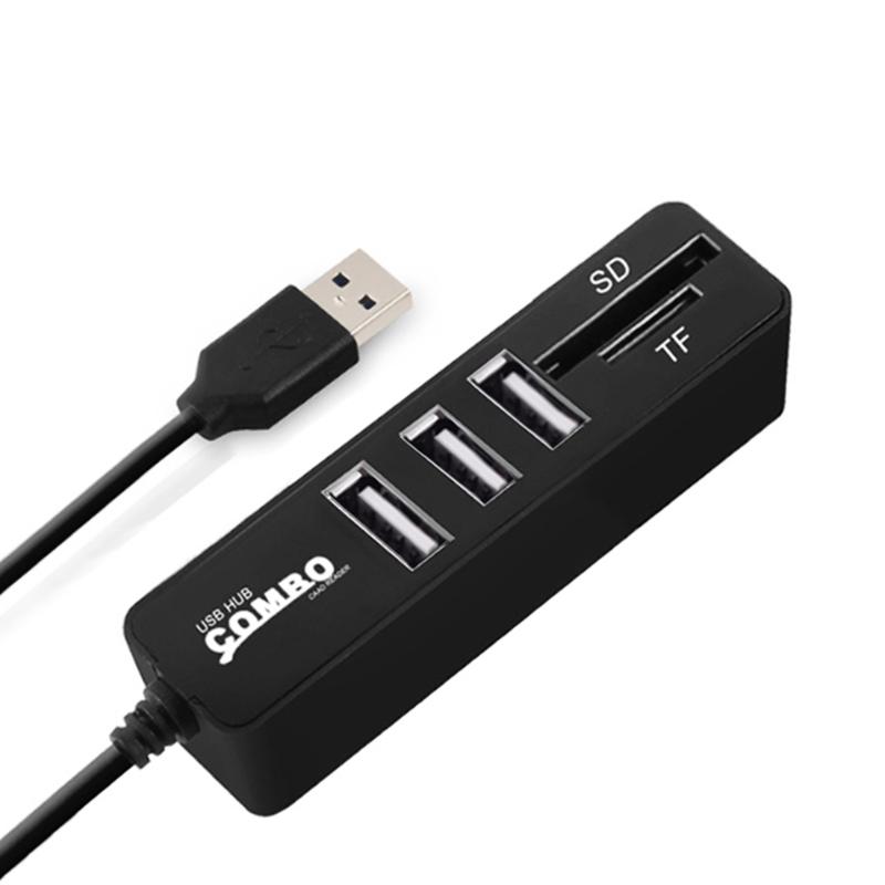 USB Hub 3.0 High Speed Splitter and SD Card Reader All In One For PC