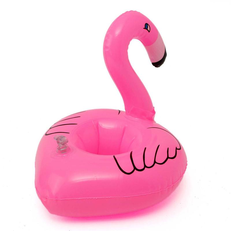 5PCS Inflatable Flamingo Drink Can Holder Party Pool Home Decor Kids Toy