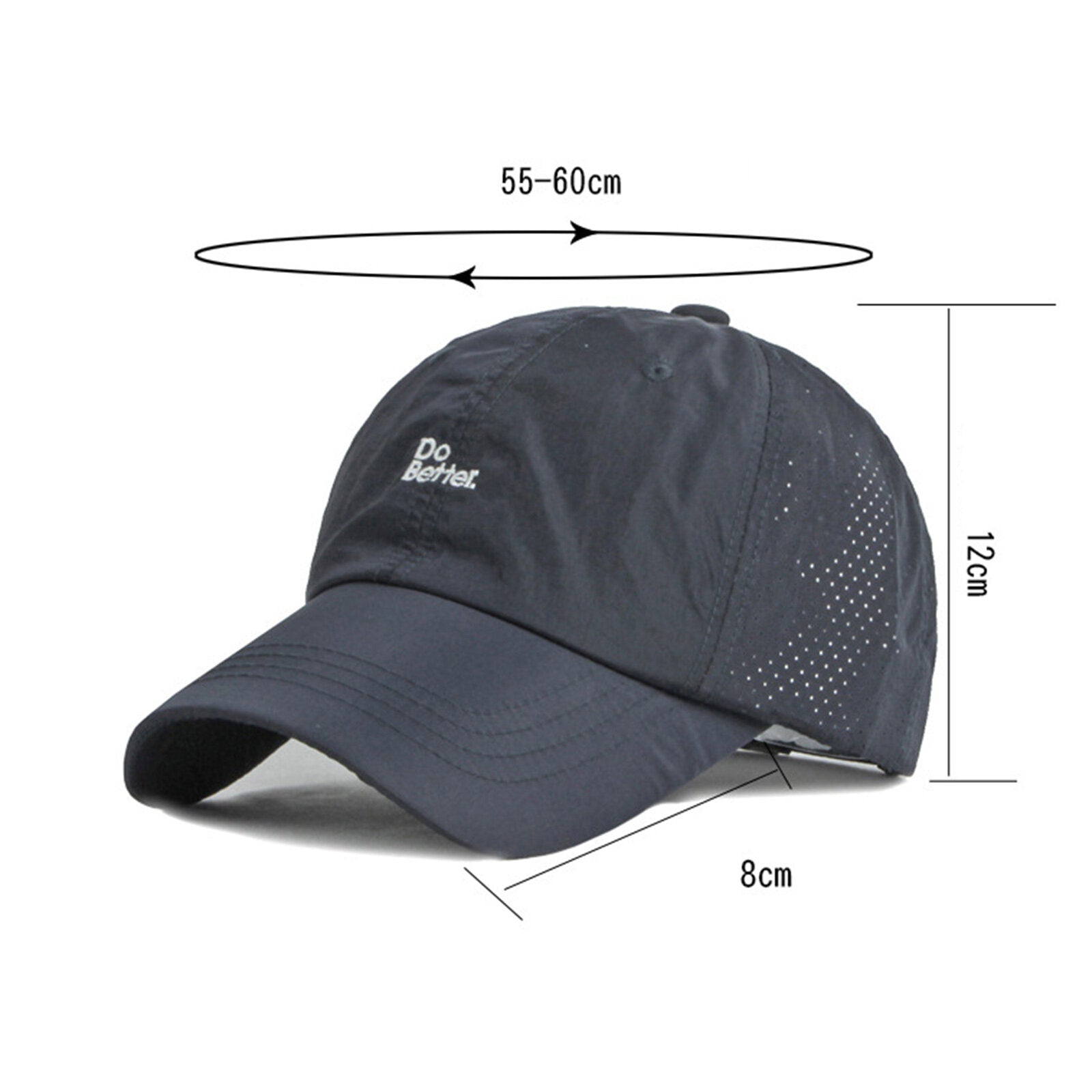 Menico Men's Quick Dry Fabric Outdoor Travel Sports Baseball Cap Embroidered Letter Sun Hat