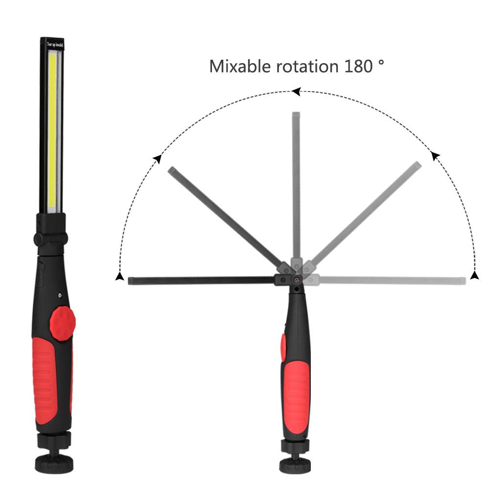 Rotated Foldable Magnetic USB Rechargeable COB LED Work Lights