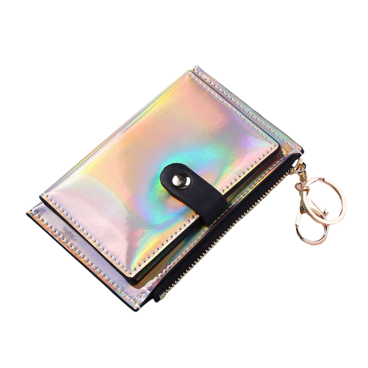 New Laser Women Wallets Fashion Keychain Zipper Coin Purse Mini Small Money Bag Credit Card Holder