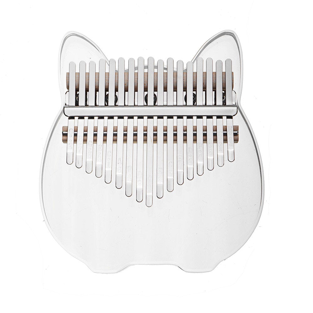 17 Tone Kalimba Rainbow Crystal Transparent Thumb Piano 5 Styles