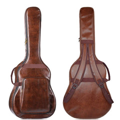 40/41 Inch Acoustic Guitar Bag Waterproof PU Leather Guitar Backpack