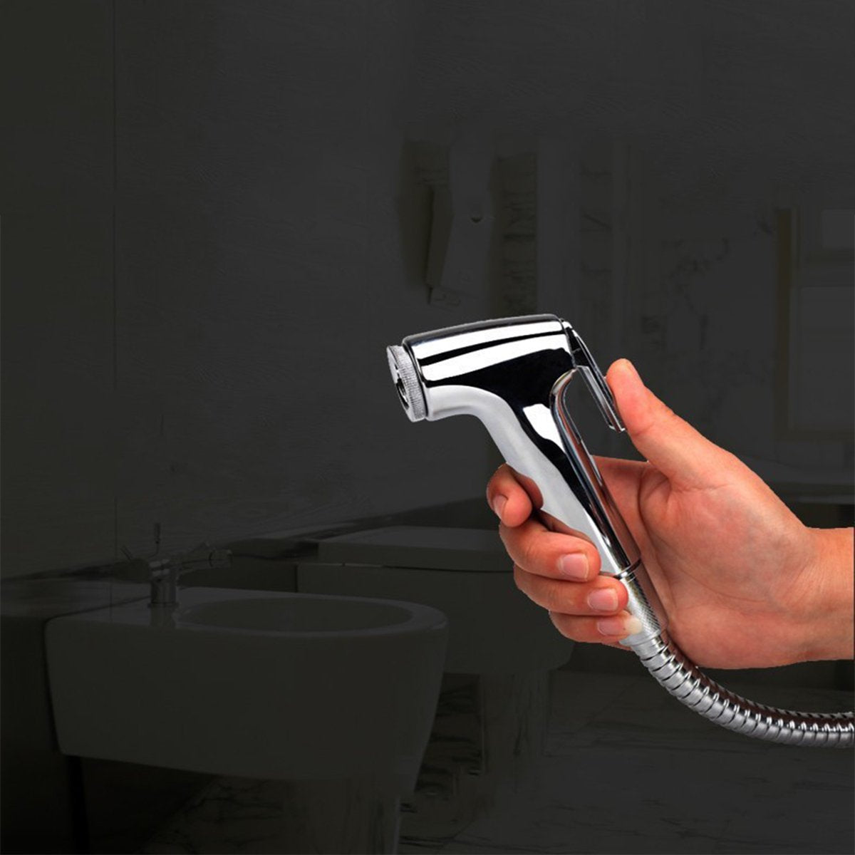 Handhold Toilet Bidet Shower Head Sprayer and 1.5m Stainless Steel Hose