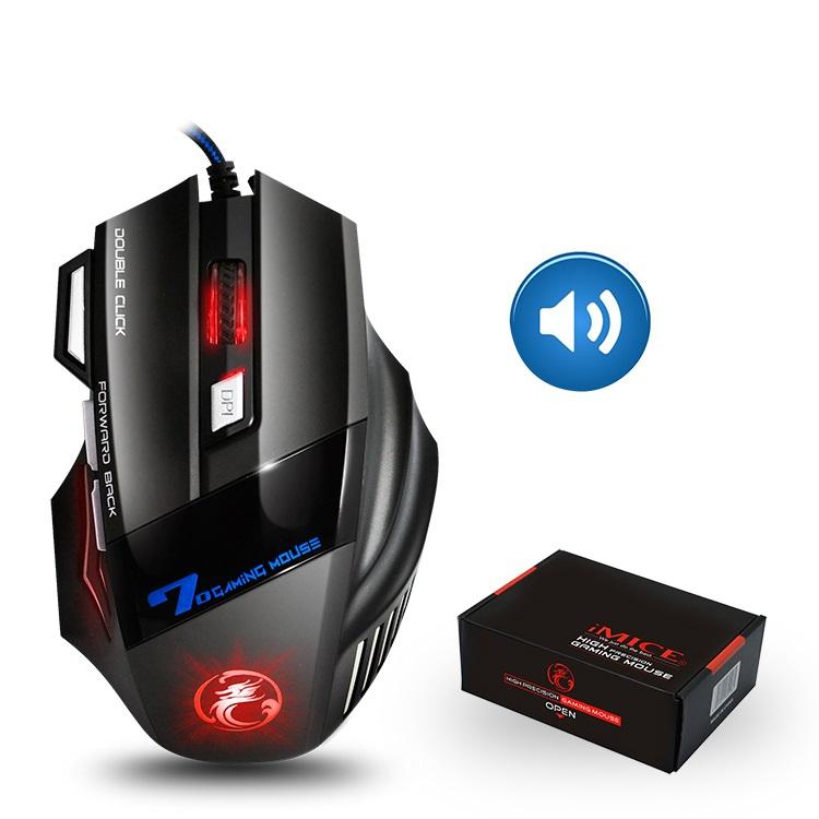 Ergonomic 5500 DPI Wired Gaming Mouse with 7 Button LED Backlight