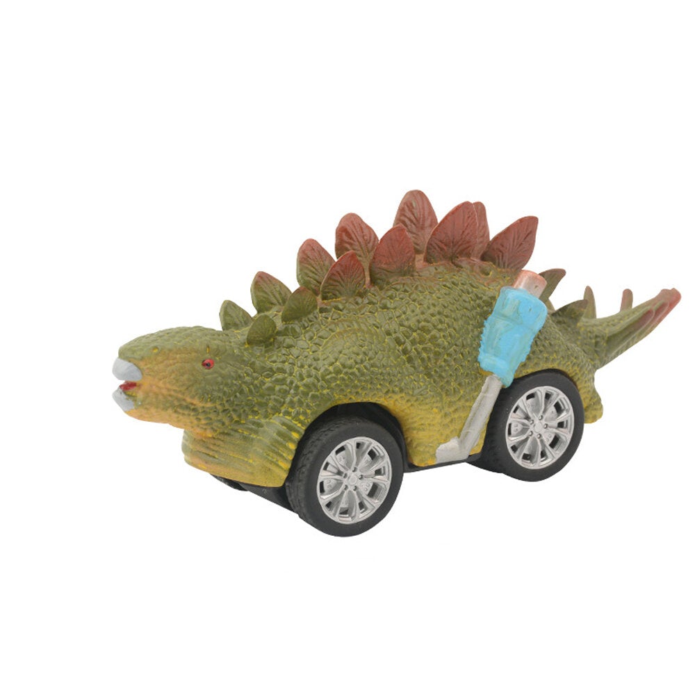 Multi-shape Simulation Cartoon Cuteness Dinosaur Animal Doll Four-wheel Drive Return Inertial Push and Pull Car Toy for Kids Gift