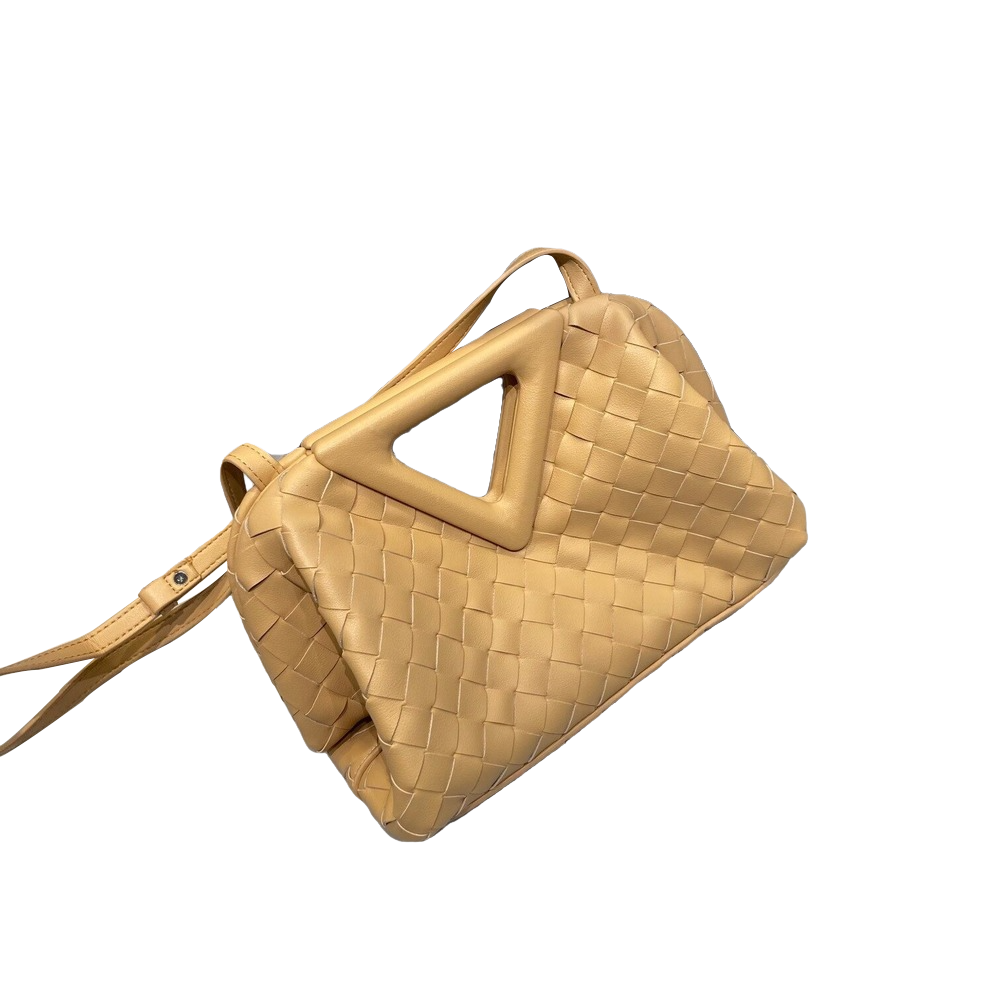 summer new fashion 100% real sheepskin ladies clutch simple inverted triangle shoulder messenger bag b home woven handbag