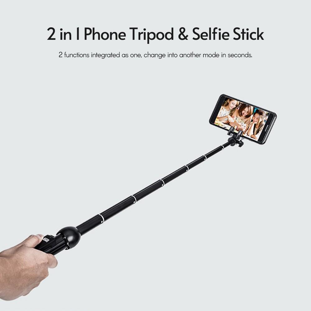 2 in 1 Portable Foldable Phone Selfie Stick Tripod