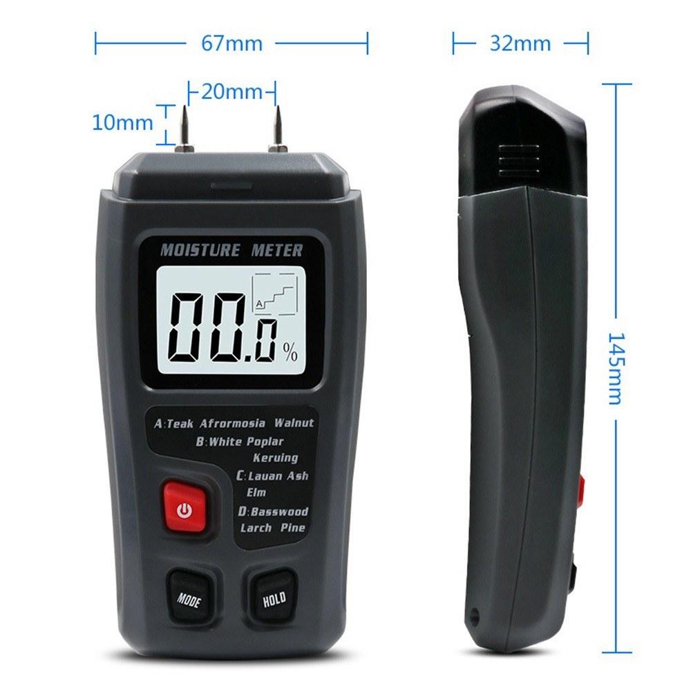 Wood Moisture Tester Meter Floor Carton Black Meter