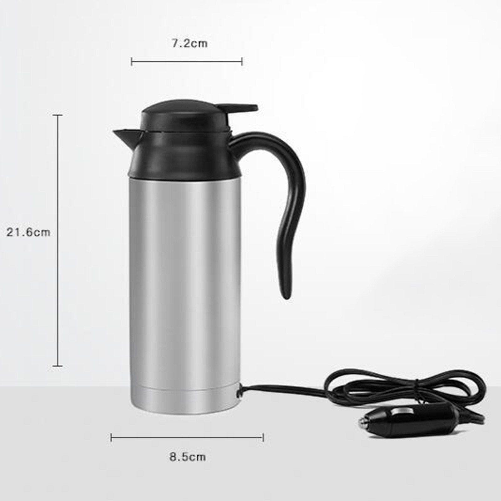 750ml Stainless Steel Car Electric Kettle Heating Insulation Mug Travel Pot 12V