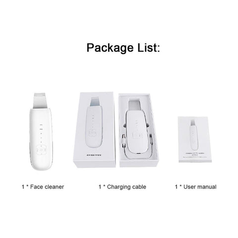 Ultrasonic Face Cleaner Skin Scrubber Care Massager Facial Tighten Anti-aging Wrinkle Removal