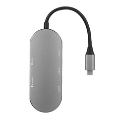 5-in-1 Multi-functional Hub Aluminum Shell USB3.0*3/SD TF Card Plug and Play Portable Hub