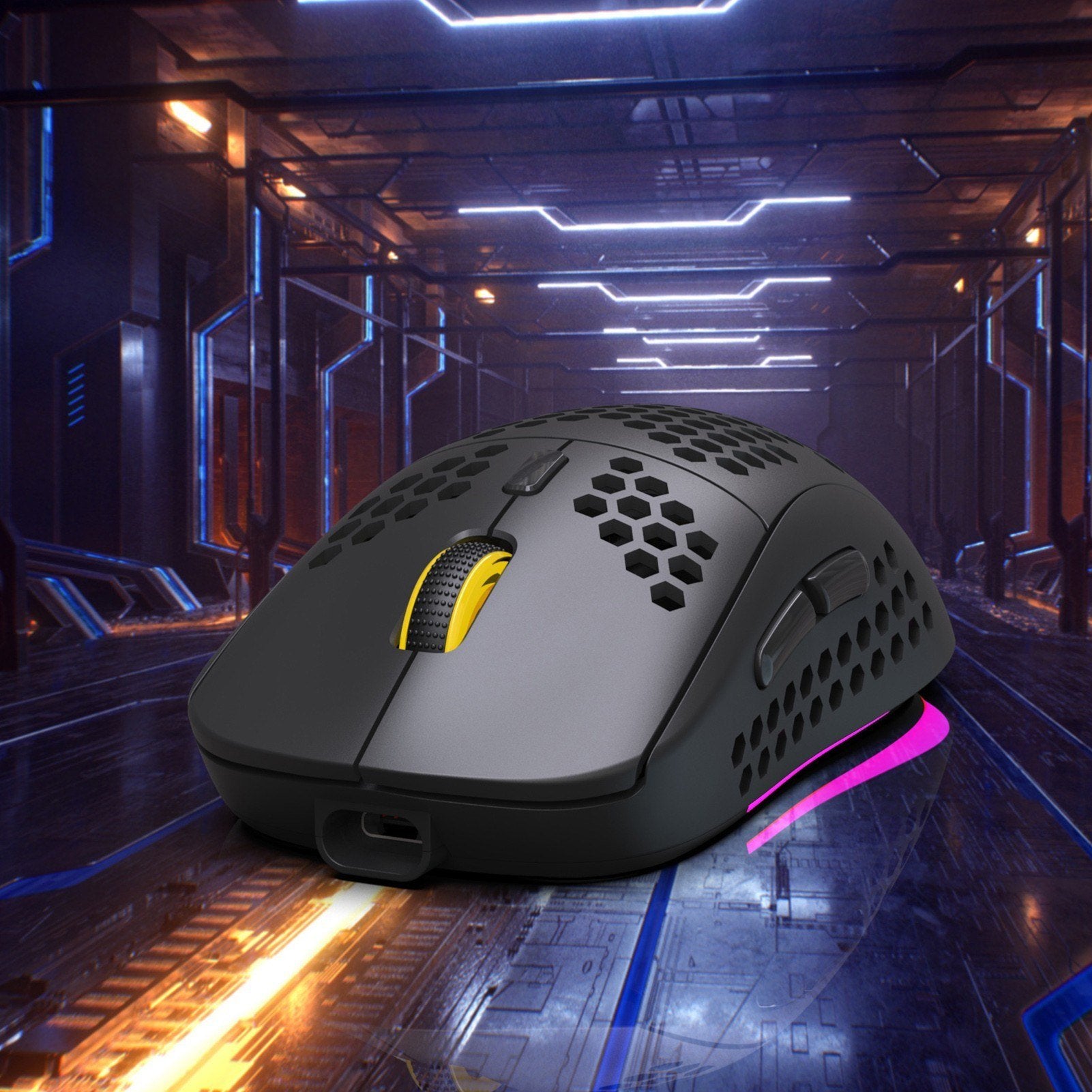 Three Mode Wireless Mouse RGB Lighting with Adjustable DPI