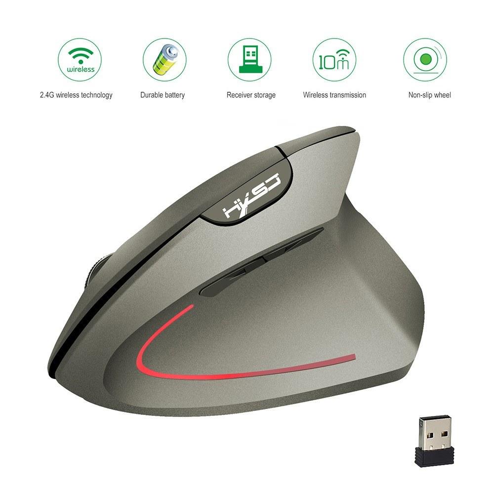 Wireless Mouse Vertical Mice Ergonomic Rechargeable 3 DPI optional