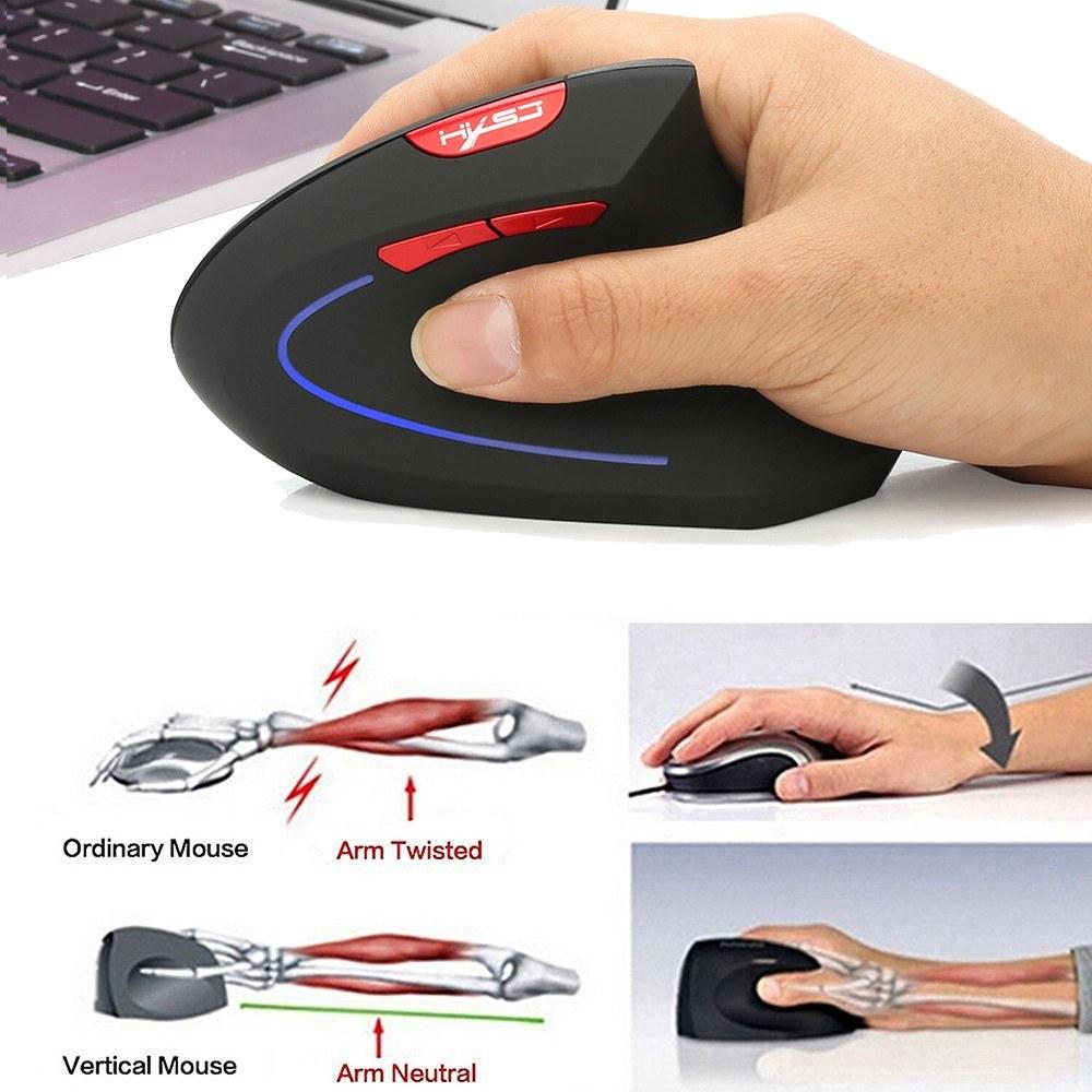 Wireless Mouse Vertical Mice Ergonomic Rechargeable 3 DPI optional