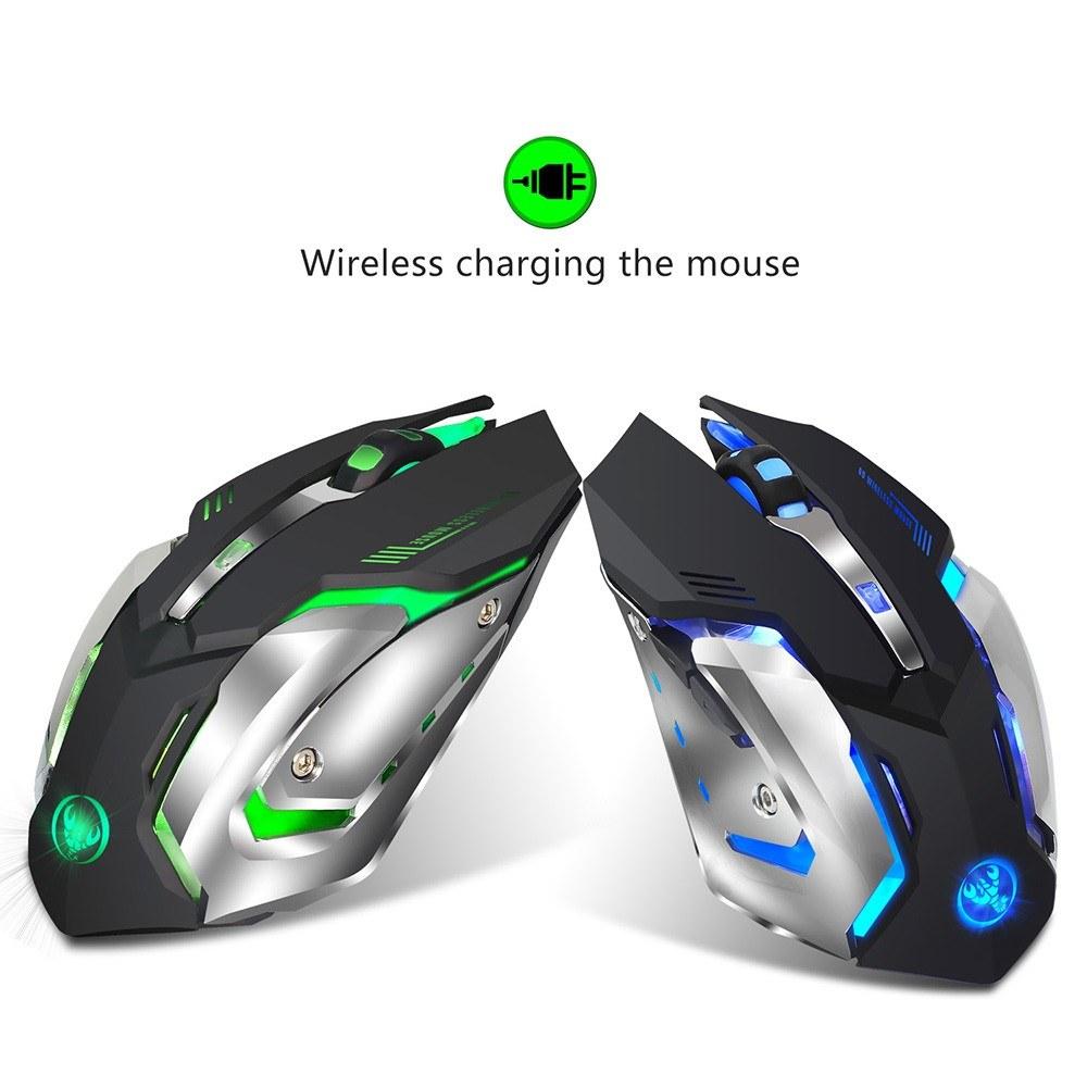 Wireless Mouse 2400 DPI Rechargeable 6 Breathing Backlight