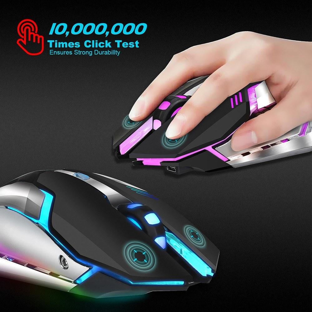 Wireless Mouse 2400 DPI Rechargeable 6 Breathing Backlight