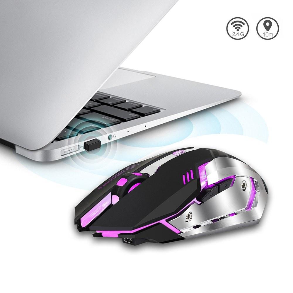 Wireless Mouse 2400 DPI Rechargeable 6 Breathing Backlight