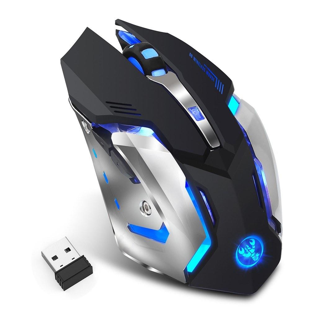 Wireless Mouse 2400 DPI Rechargeable 6 Breathing Backlight