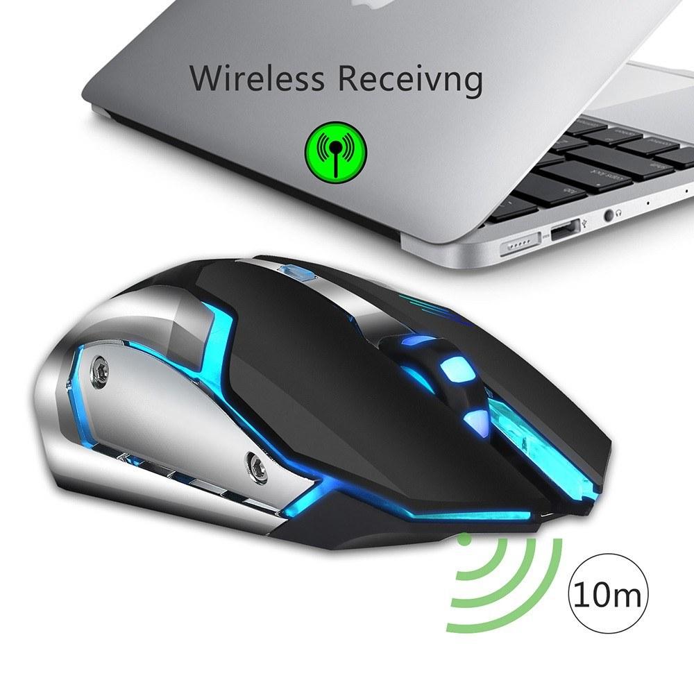 Wireless Mouse 2400 DPI Rechargeable 6 Breathing Backlight