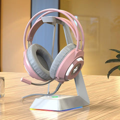 USB Wired Headset 3.5mm Stereo Gaming Noise Canceling Headphone with Mic 50mm Driver Unit