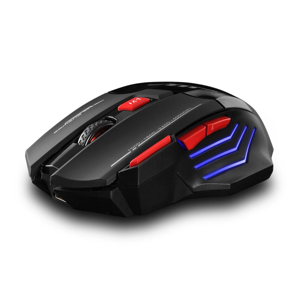 Wireless Gaming Mouse Rechargeable Adjustable 4000DPI Optical 2.4G 30m