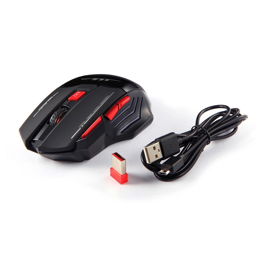 Wireless Gaming Mouse Rechargeable Adjustable 4000DPI Optical 2.4G 30m