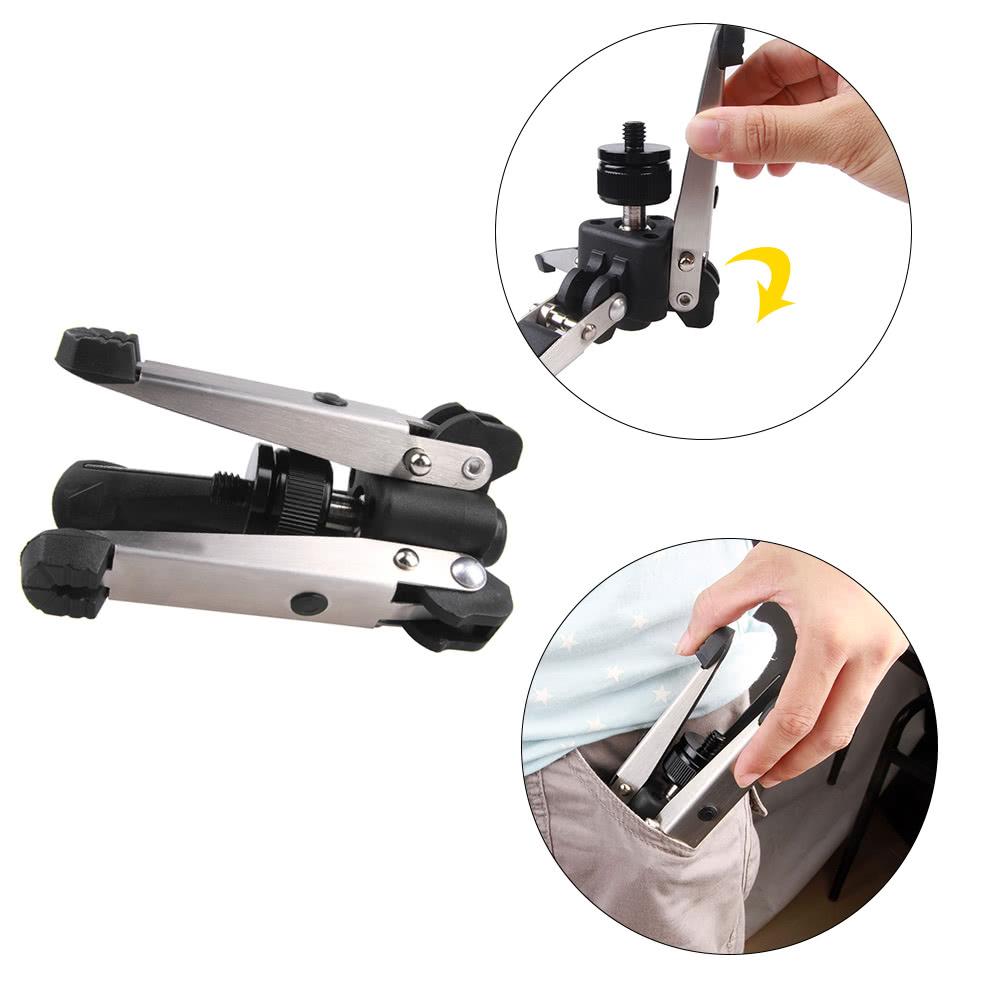 Universal Three-Foot Support Stand Monopod Base for Tripod Head DSLR Cameras 3/8" Screw